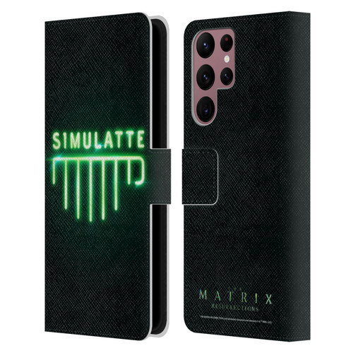 The Matrix Resurrections Key Art Simulatte Leather Book Wallet Case Cover For Samsung Galaxy S22 Ultra 5G