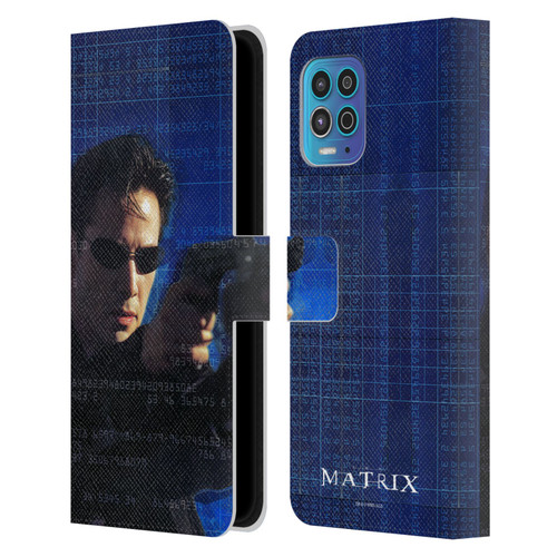 The Matrix Key Art Neo 1 Leather Book Wallet Case Cover For Motorola Moto G100