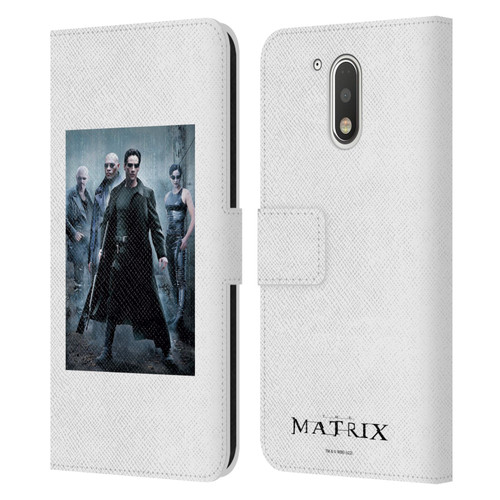 The Matrix Key Art Group 1 Leather Book Wallet Case Cover For Motorola Moto G41