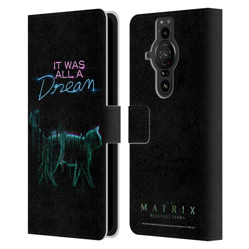 The Matrix Resurrections Key Art It Was All A Dream Leather Book Wallet Case Cover For Sony Xperia Pro-I