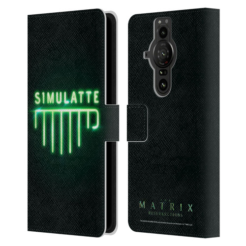The Matrix Resurrections Key Art Simulatte Leather Book Wallet Case Cover For Sony Xperia Pro-I