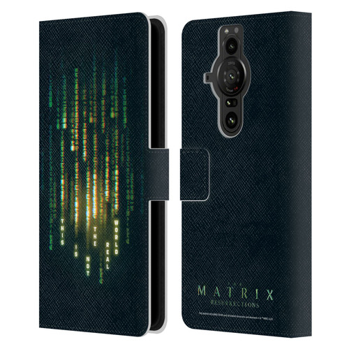 The Matrix Resurrections Key Art This Is Not The Real World Leather Book Wallet Case Cover For Sony Xperia Pro-I