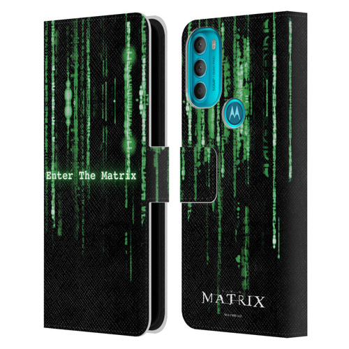 The Matrix Key Art Enter The Matrix Leather Book Wallet Case Cover For Motorola Moto G71 5G