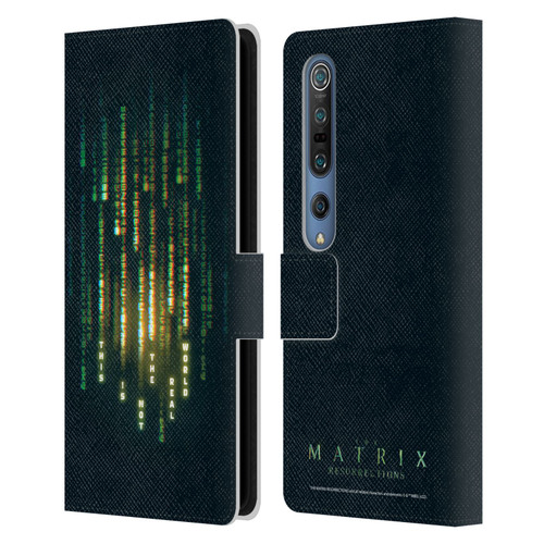 The Matrix Resurrections Key Art This Is Not The Real World Leather Book Wallet Case Cover For Xiaomi Mi 10 5G / Mi 10 Pro 5G