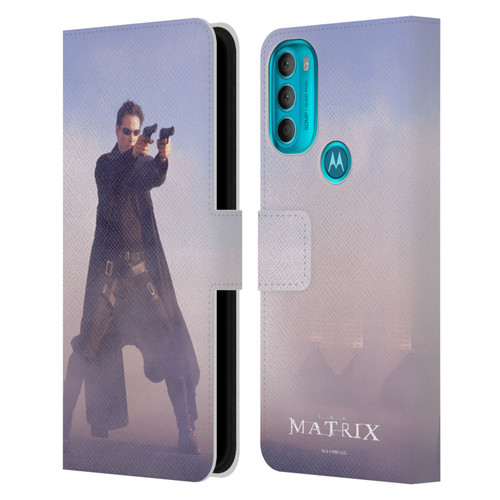 The Matrix Key Art Neo 2 Leather Book Wallet Case Cover For Motorola Moto G71 5G