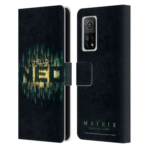 The Matrix Resurrections Key Art Hello Neo Leather Book Wallet Case Cover For Xiaomi Mi 10T 5G