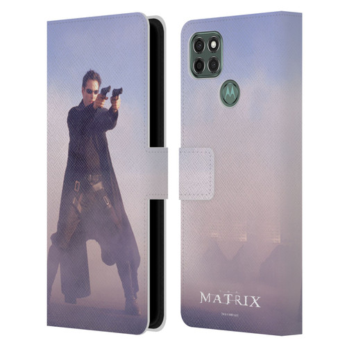 The Matrix Key Art Neo 2 Leather Book Wallet Case Cover For Motorola Moto G9 Power