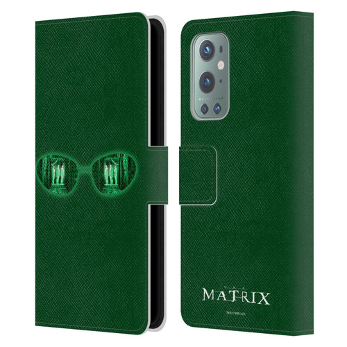 The Matrix Key Art Glass Leather Book Wallet Case Cover For OnePlus 9