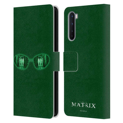The Matrix Key Art Glass Leather Book Wallet Case Cover For OnePlus Nord 5G