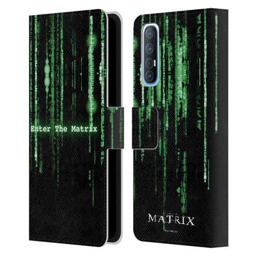 The Matrix Key Art Enter The Matrix Leather Book Wallet Case Cover For OPPO Find X2 Neo 5G
