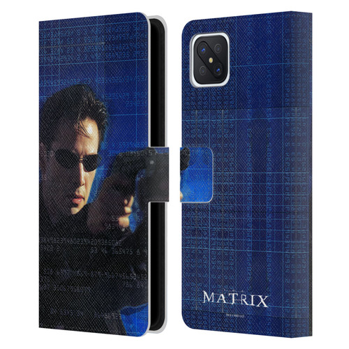 The Matrix Key Art Neo 1 Leather Book Wallet Case Cover For OPPO Reno4 Z 5G