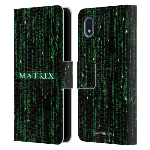 The Matrix Key Art Codes Leather Book Wallet Case Cover For Samsung Galaxy A01 Core (2020)