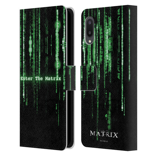 The Matrix Key Art Enter The Matrix Leather Book Wallet Case Cover For Samsung Galaxy A02/M02 (2021)