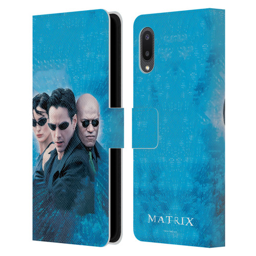 The Matrix Key Art Group 3 Leather Book Wallet Case Cover For Samsung Galaxy A02/M02 (2021)