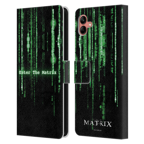 The Matrix Key Art Enter The Matrix Leather Book Wallet Case Cover For Samsung Galaxy A04 (2022)