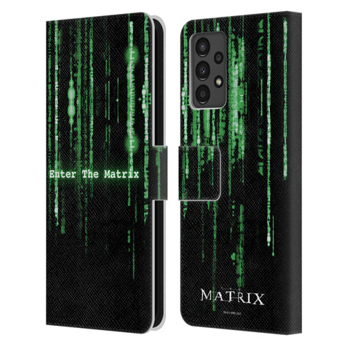 The Matrix Key Art Enter The Matrix Leather Book Wallet Case Cover For Samsung Galaxy A13 (2022)