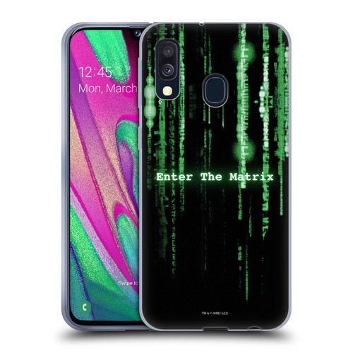 The Matrix Key Art Enter The Matrix Soft Gel Case for Samsung Galaxy A40 (2019)