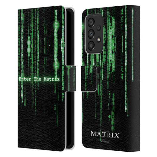 The Matrix Key Art Enter The Matrix Leather Book Wallet Case Cover For Samsung Galaxy A33 5G (2022)