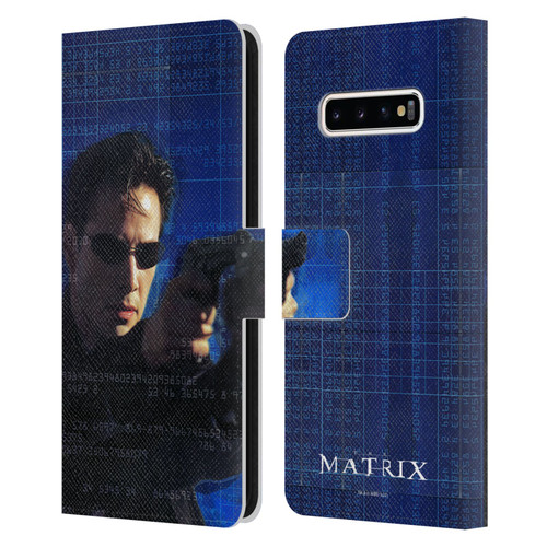The Matrix Key Art Neo 1 Leather Book Wallet Case Cover For Samsung Galaxy S10+ / S10 Plus