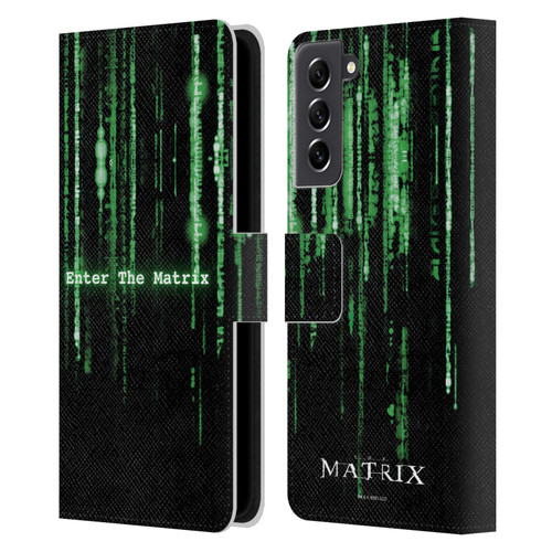 The Matrix Key Art Enter The Matrix Leather Book Wallet Case Cover For Samsung Galaxy S21 FE 5G