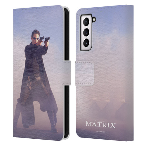The Matrix Key Art Neo 2 Leather Book Wallet Case Cover For Samsung Galaxy S21 5G