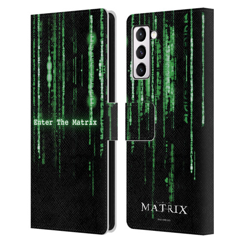 The Matrix Key Art Enter The Matrix Leather Book Wallet Case Cover For Samsung Galaxy S21+ 5G