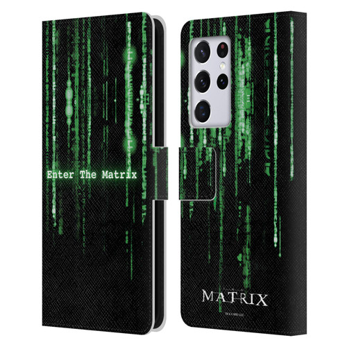 The Matrix Key Art Enter The Matrix Leather Book Wallet Case Cover For Samsung Galaxy S21 Ultra 5G