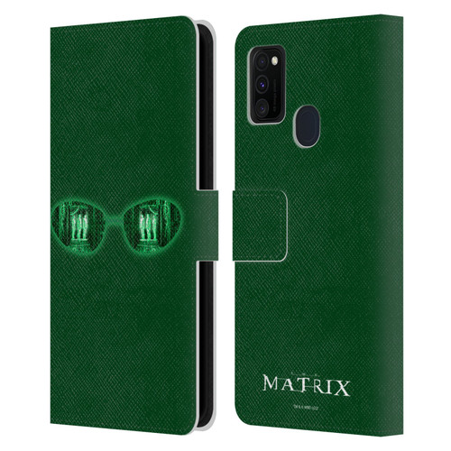 The Matrix Key Art Glass Leather Book Wallet Case Cover For Samsung Galaxy M30s (2019)/M21 (2020)