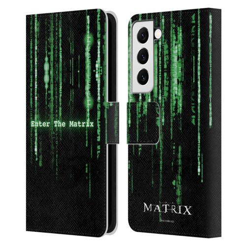 The Matrix Key Art Enter The Matrix Leather Book Wallet Case Cover For Samsung Galaxy S22 5G