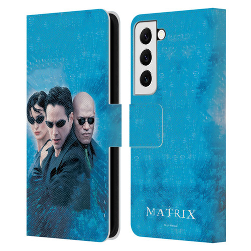 The Matrix Key Art Group 3 Leather Book Wallet Case Cover For Samsung Galaxy S22 5G