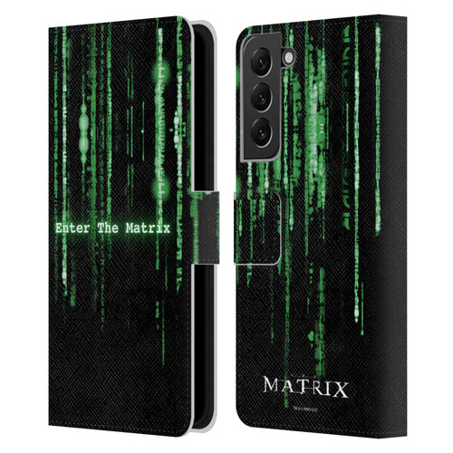 The Matrix Key Art Enter The Matrix Leather Book Wallet Case Cover For Samsung Galaxy S22+ 5G