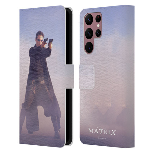 The Matrix Key Art Neo 2 Leather Book Wallet Case Cover For Samsung Galaxy S22 Ultra 5G