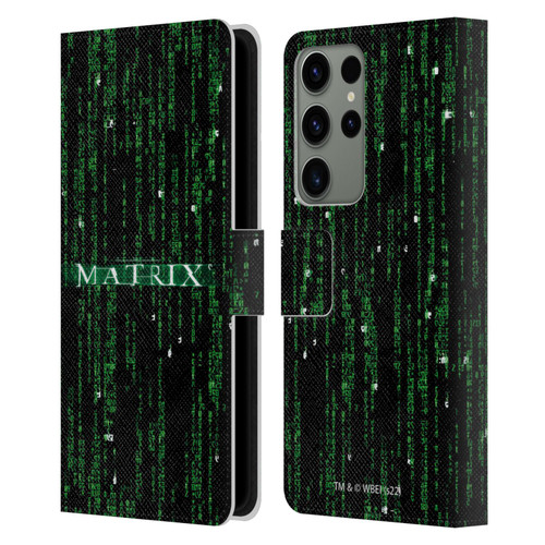 The Matrix Key Art Codes Leather Book Wallet Case Cover For Samsung Galaxy S23 Ultra 5G