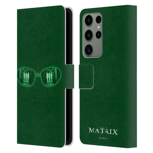 The Matrix Key Art Glass Leather Book Wallet Case Cover For Samsung Galaxy S23 Ultra 5G