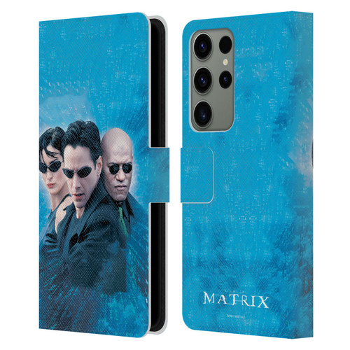 The Matrix Key Art Group 3 Leather Book Wallet Case Cover For Samsung Galaxy S23 Ultra 5G