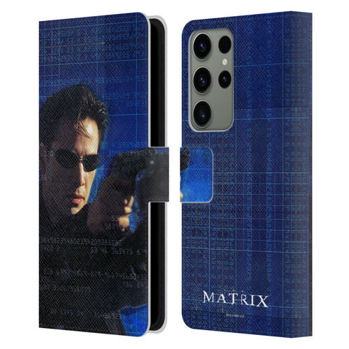 The Matrix Key Art Neo 1 Leather Book Wallet Case Cover For Samsung Galaxy S23 Ultra 5G