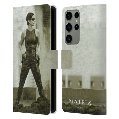The Matrix Key Art Trinity Leather Book Wallet Case Cover For Samsung Galaxy S23 Ultra 5G