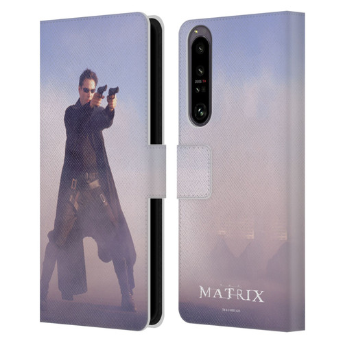 The Matrix Key Art Neo 2 Leather Book Wallet Case Cover For Sony Xperia 1 IV