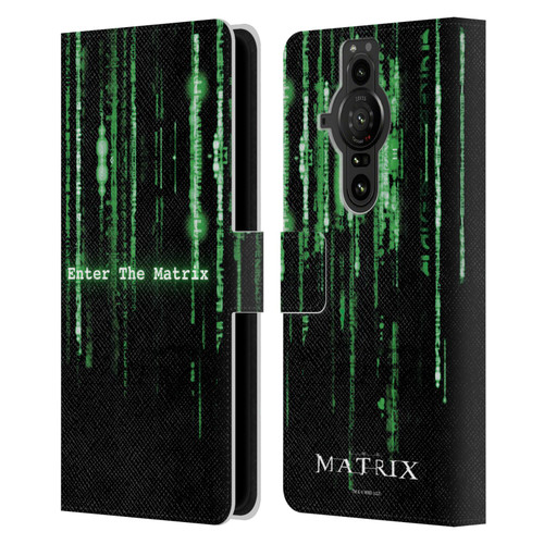 The Matrix Key Art Enter The Matrix Leather Book Wallet Case Cover For Sony Xperia Pro-I