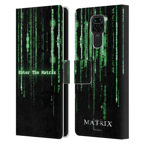 The Matrix Key Art Enter The Matrix Leather Book Wallet Case Cover For Xiaomi Redmi Note 9 / Redmi 10X 4G
