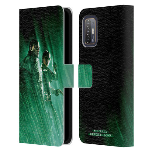 The Matrix Revolutions Key Art Morpheus Trinity Leather Book Wallet Case Cover For HTC Desire 21 Pro 5G
