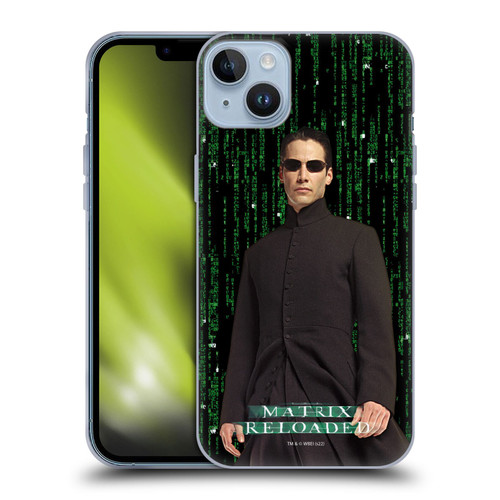 The Matrix Reloaded Key Art Neo 1 Soft Gel Case for Apple iPhone 14 Plus