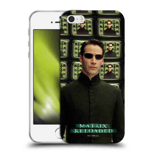 The Matrix Reloaded Key Art Neo 2 Soft Gel Case for Apple iPhone 5 / 5s / iPhone SE 2016