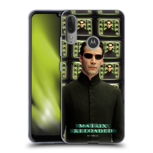 The Matrix Reloaded Key Art Neo 2 Soft Gel Case for Motorola Moto E6 Plus