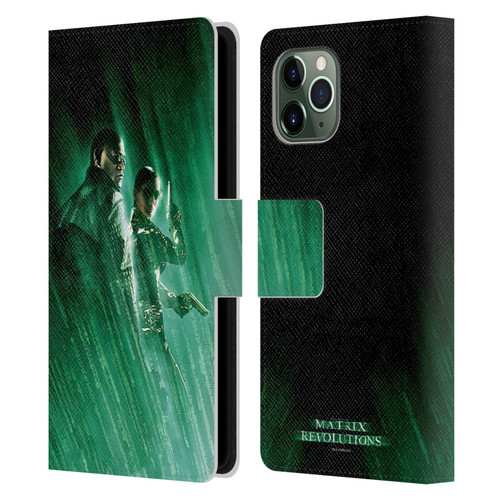 The Matrix Revolutions Key Art Morpheus Trinity Leather Book Wallet Case Cover For Apple iPhone 11 Pro