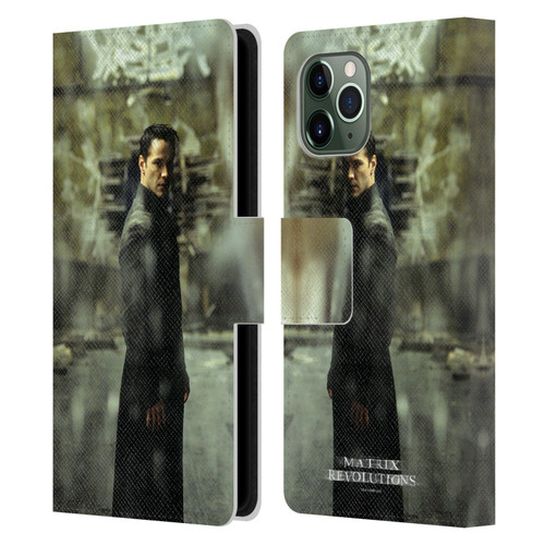 The Matrix Revolutions Key Art Neo 2 Leather Book Wallet Case Cover For Apple iPhone 11 Pro