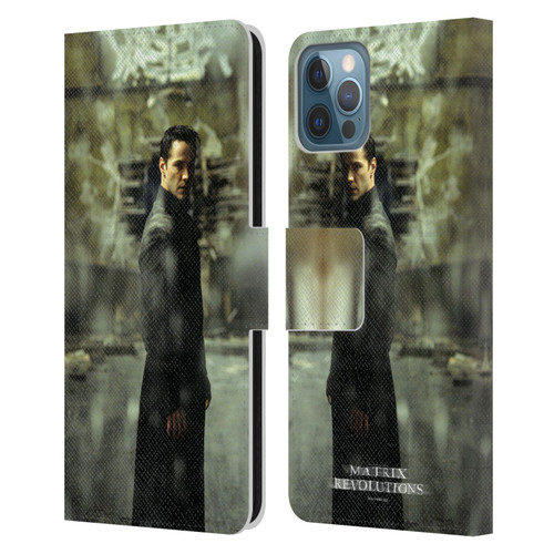 The Matrix Revolutions Key Art Neo 2 Leather Book Wallet Case Cover For Apple iPhone 12 / iPhone 12 Pro