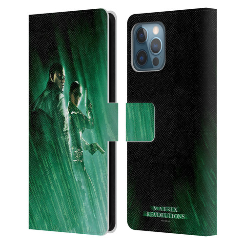 The Matrix Revolutions Key Art Morpheus Trinity Leather Book Wallet Case Cover For Apple iPhone 12 Pro Max