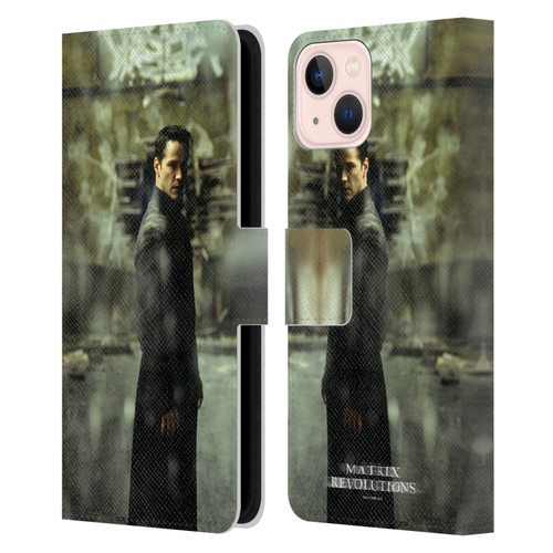 The Matrix Revolutions Key Art Neo 2 Leather Book Wallet Case Cover For Apple iPhone 13