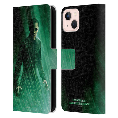 The Matrix Revolutions Key Art Neo 3 Leather Book Wallet Case Cover For Apple iPhone 13